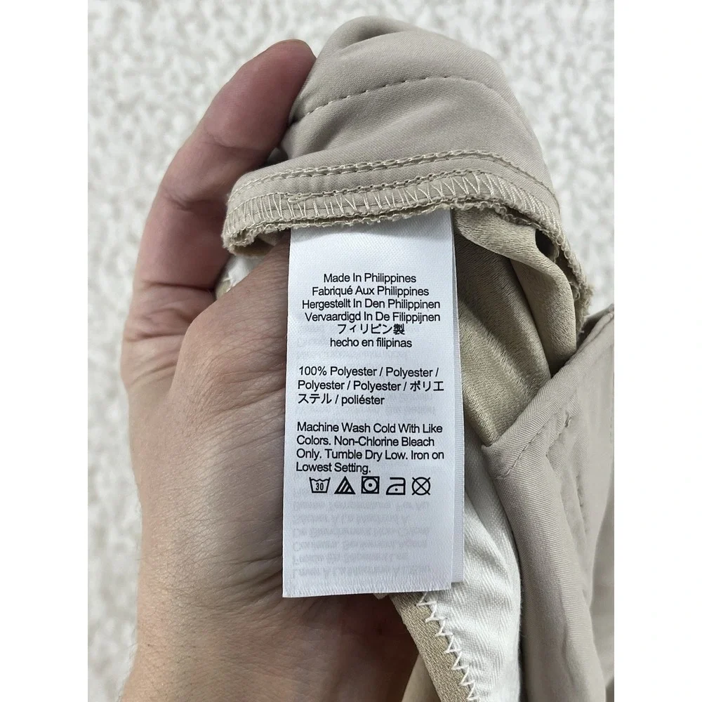 J Crew Essential Pant In City Crepe Women's Size 8 Beige Tapered Academia Career